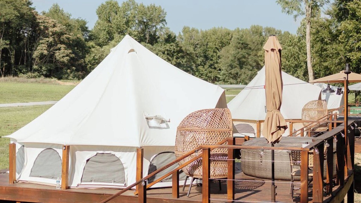 Silver Point Cabin | Marigold: Luxury Glamping Pool & Hot Tub & A/C
