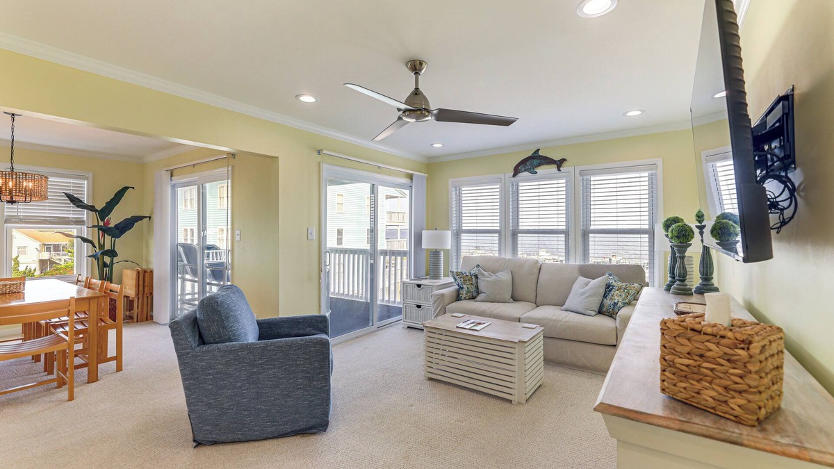 Salter Path Condo | Marina Views, Walk to Beach: Atlantic Beach Condo!
