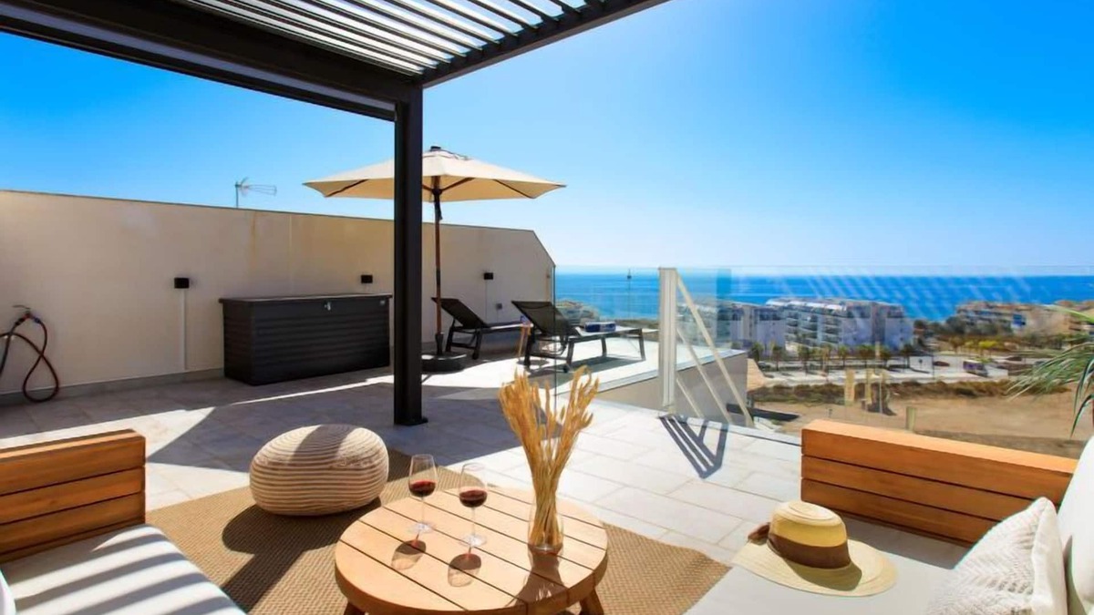 Los Llanos Apartment | Marinsa Beach, Sea View/Roof terrace by Interhome