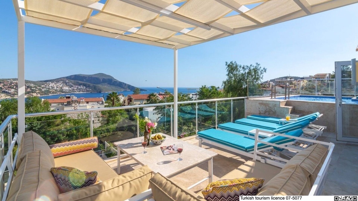 Kalkan Apartment | Marnie Apartment - Penthouse w/private pool, stunning views, close to Old Town