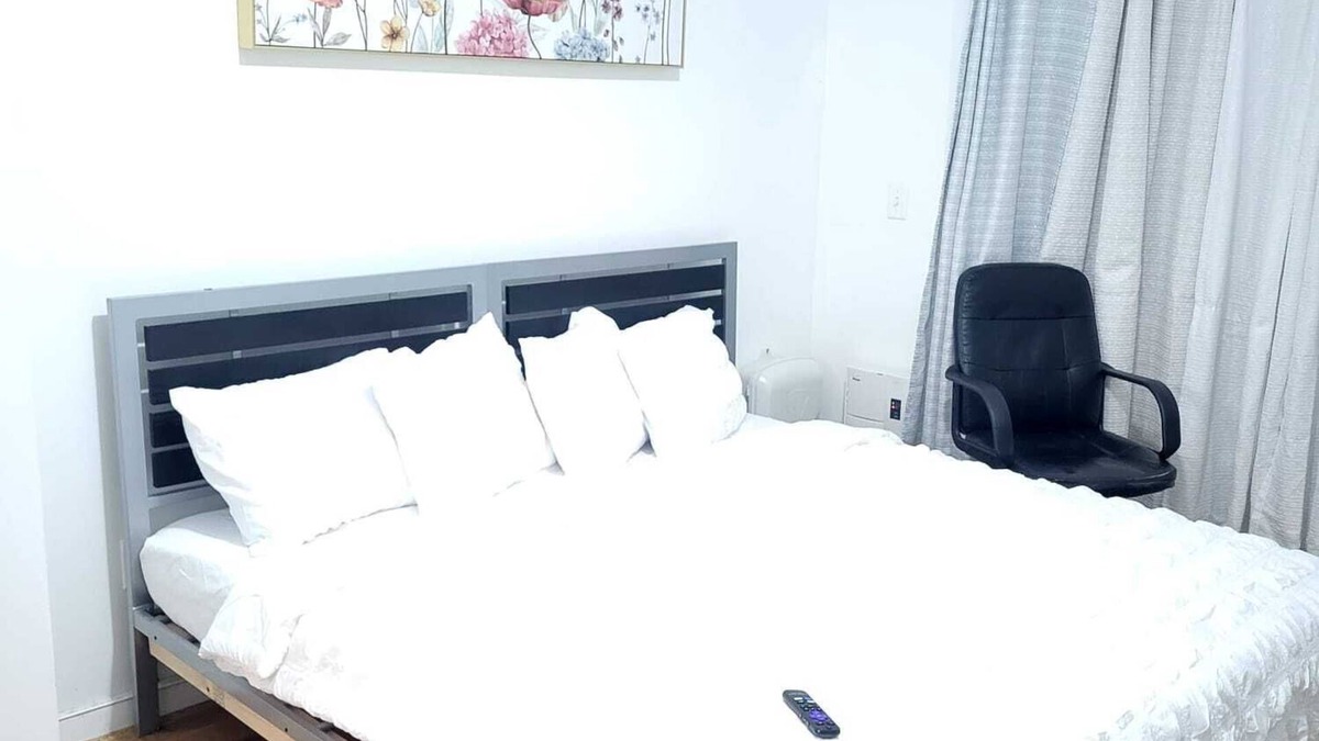 West Side Apartment | Master bedroom with bathroom. With Fridge, Mircowave . 50 Inch LCD, etc.
