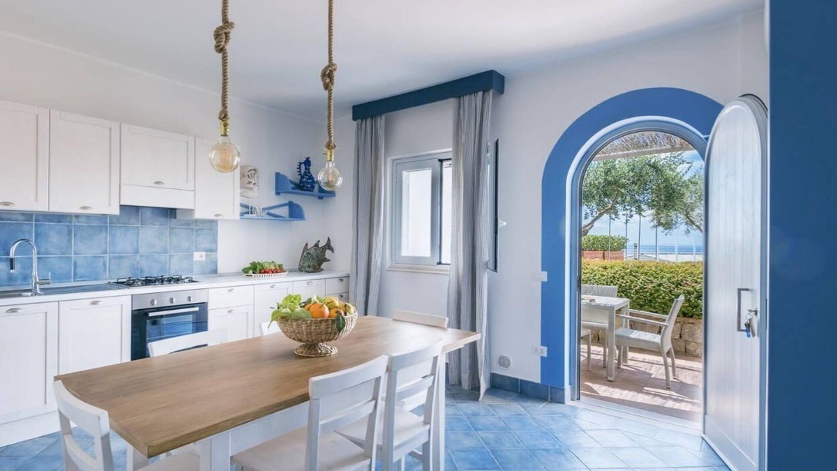 Villammare Apartment | Matte Sea view flat located in the Ruve Bianche Residence with swimming pool and private beach