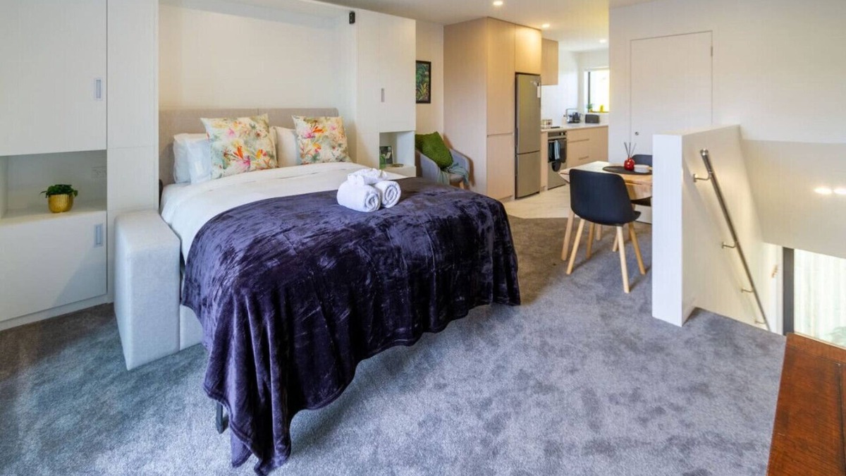 Christchurch City Centre House | Metro Escape Studio across South City Mall