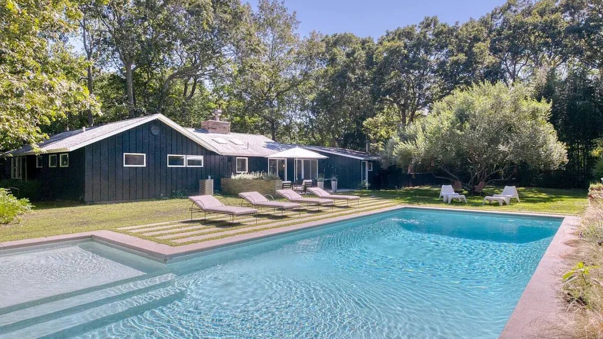 Silver Beach House | Mid-Century Gem with Pool, Fireplace and Steps to Private Beach.