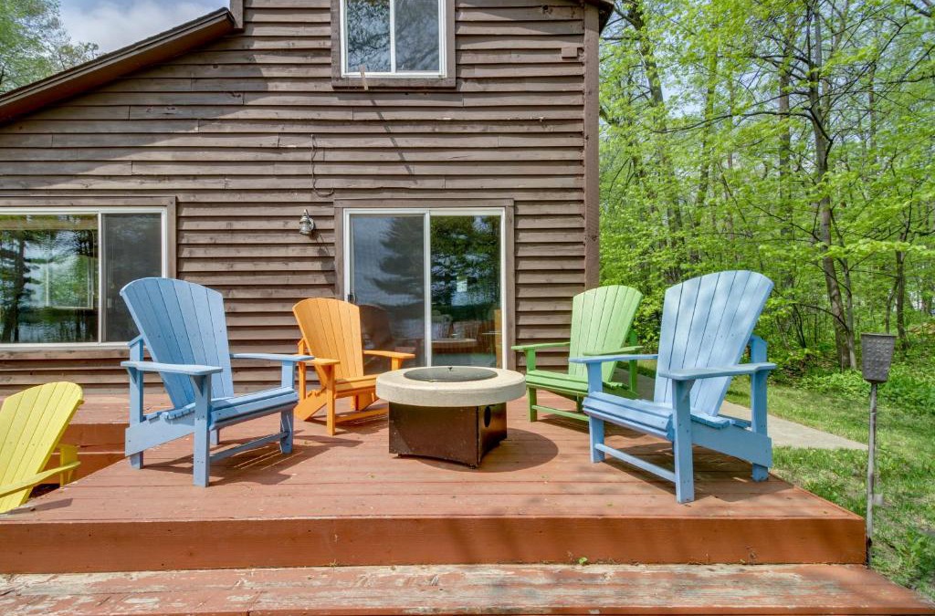 Ossipee House | Minnesota Cabin with Deck and Private Beach