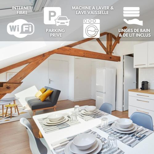 Chateaubriant Apartment | Minuit à Paris - Wifi fibre/Linge/Parking