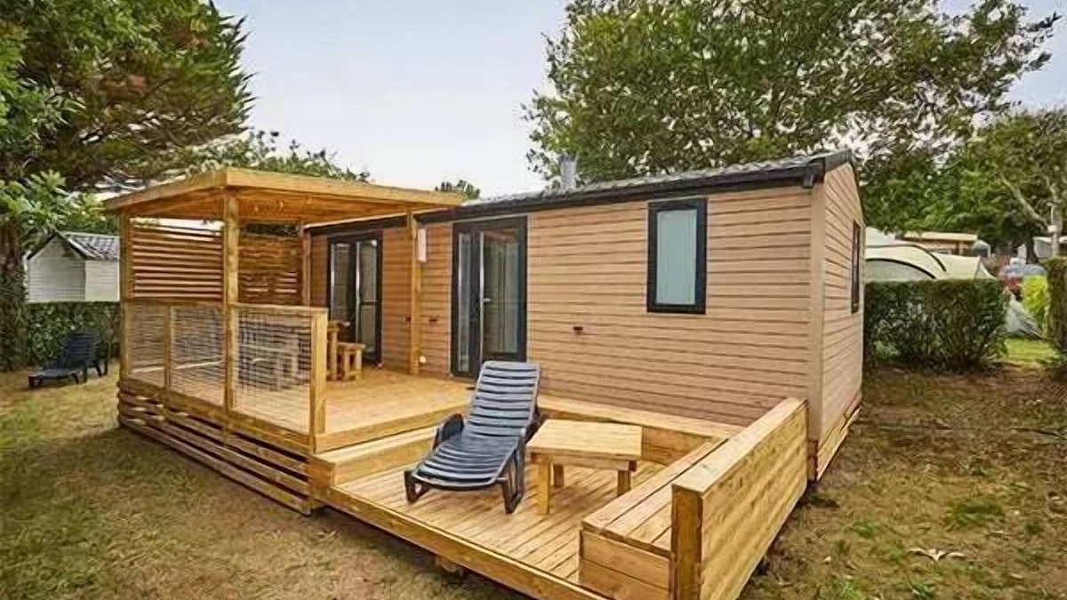 Greoux-les-Bains House | Mobil-home | Ultimate | 2 Ch. | 4 pers. | Raised terrace | A/C | TV