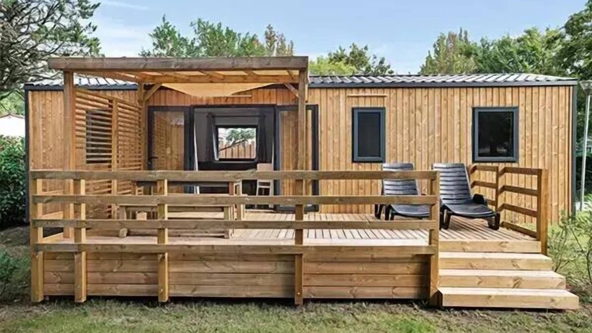 Vitrac House | Mobil-home | Ultimate | 2 Ch. | 4 pers. | Raised terrace | A/C | TV