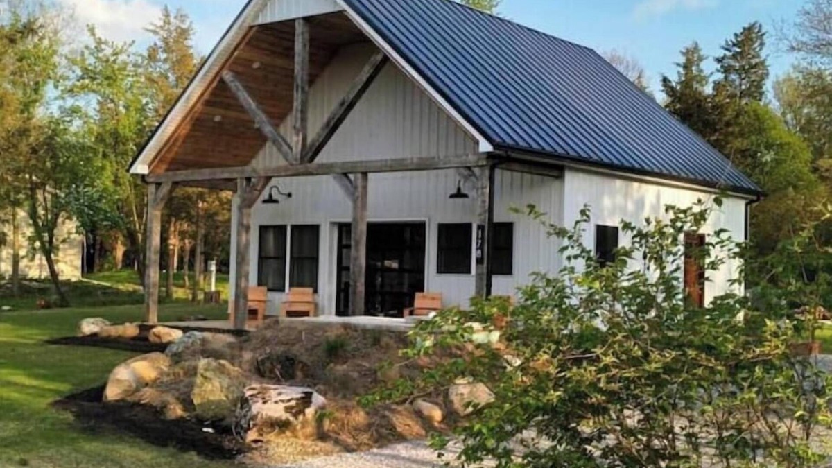 Kelleys Island Cottage | Modern A-Frame + Backyard + Firepit + BBQ