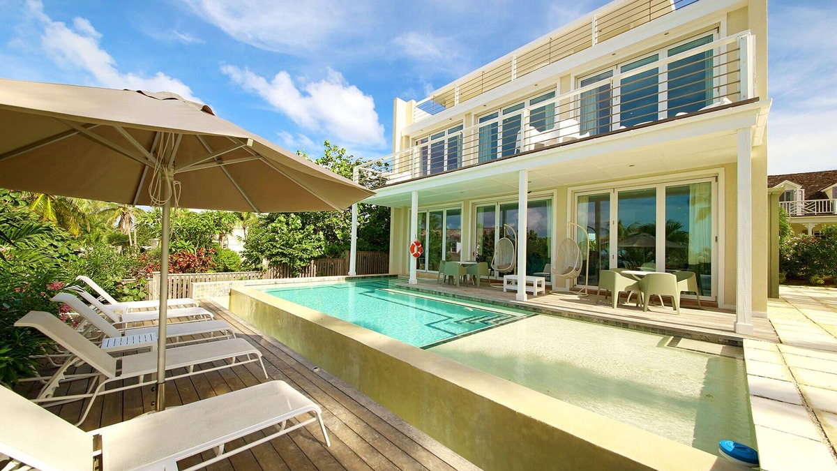 Governor's Harbour House | Modern and spacious villa with private pool with ocean sunset view
