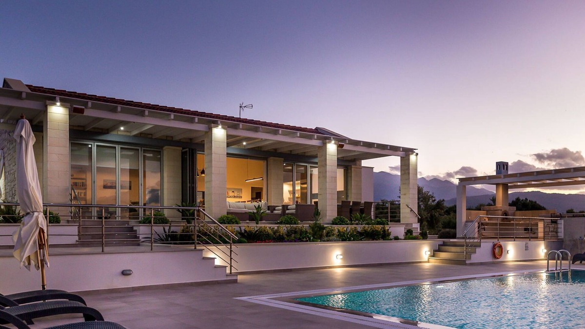 Kalyves Villa | Modern and Stylish Villa with Private Pool & Spectacular Views to the Aegean Sea