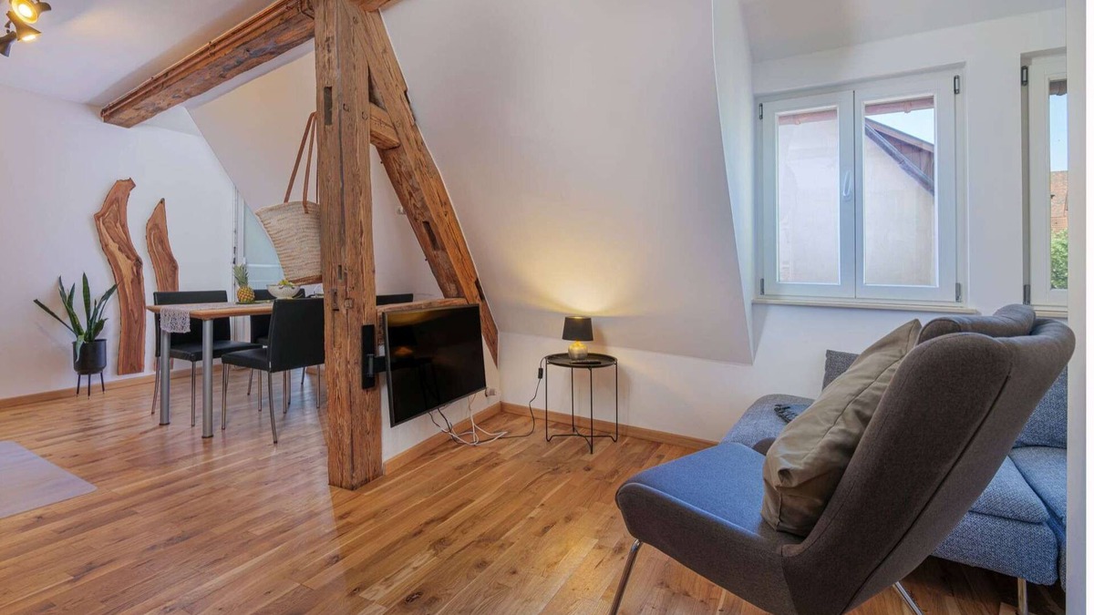 Dornstetten Apartment | Modern Apartment with lift up, for 4 pers, 1 bedroom, 1 couch, historical building