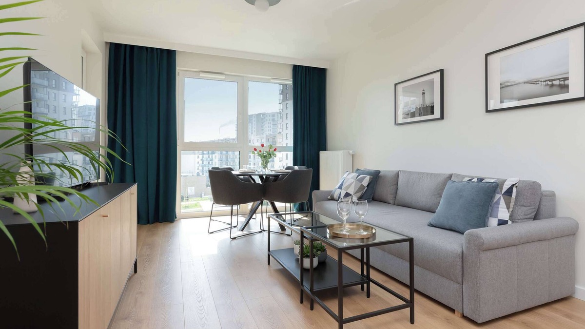 Nowy Port Apartment | Modern Apartment with Parking by Noclegi Renters
