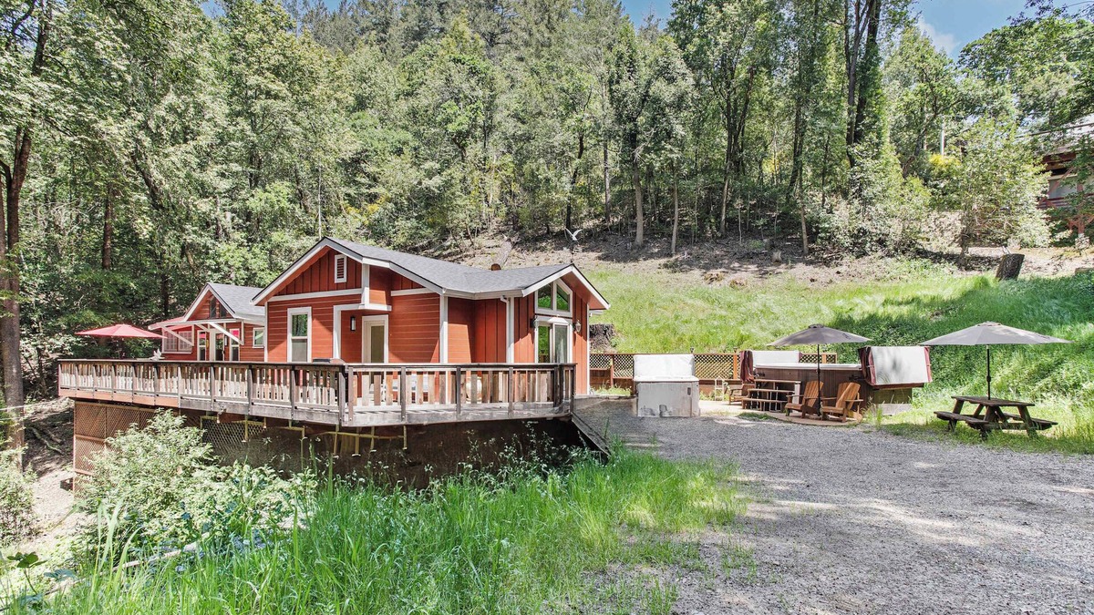 Hacienda Cabin | Modern Cabin Retreat w/Swim Spa, Hot Tub & A/C