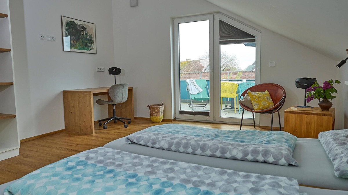 Waggershausen Apartment | Modern, cozy penthouse with large south-facing terrace and mountain views.
