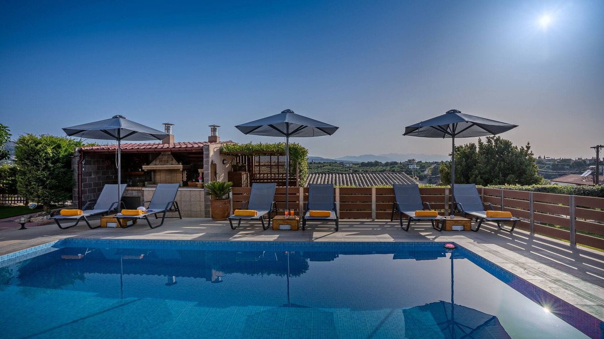 Asteri Villa | Modern family villas Sandy-Evi in Asteri, 2 buildings, private pool