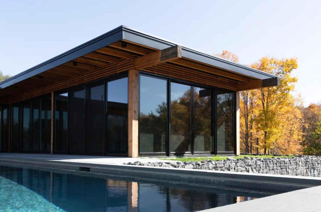 Hudson House | Modern Glass House with Pool & Catskill views in Hudson Valley