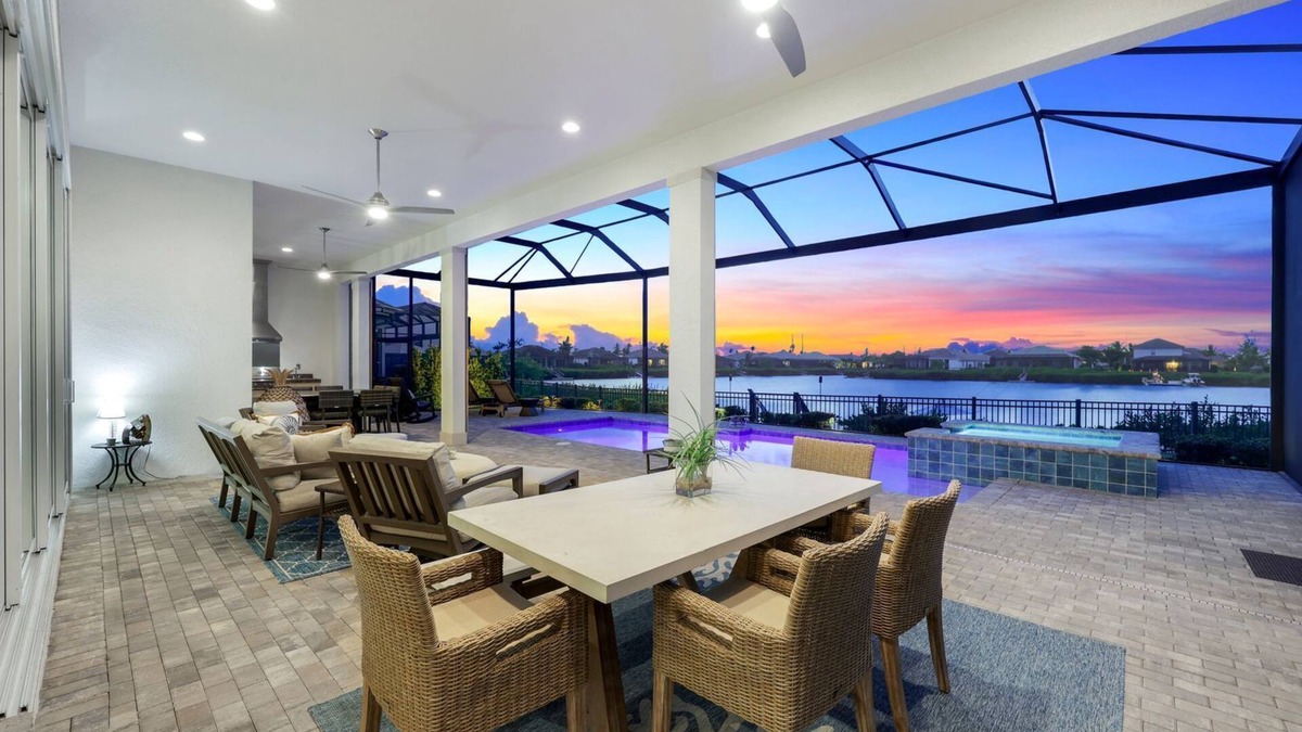 Biggar House | Modern Gulf Access Retreat w/Pool, Office & Outdoor Kitchen | Hidden Harbor, Fort Myers