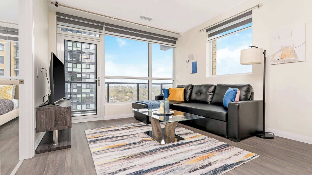 Kitchener Condo | Modern High Rise Condo w Private Patio—Downtown