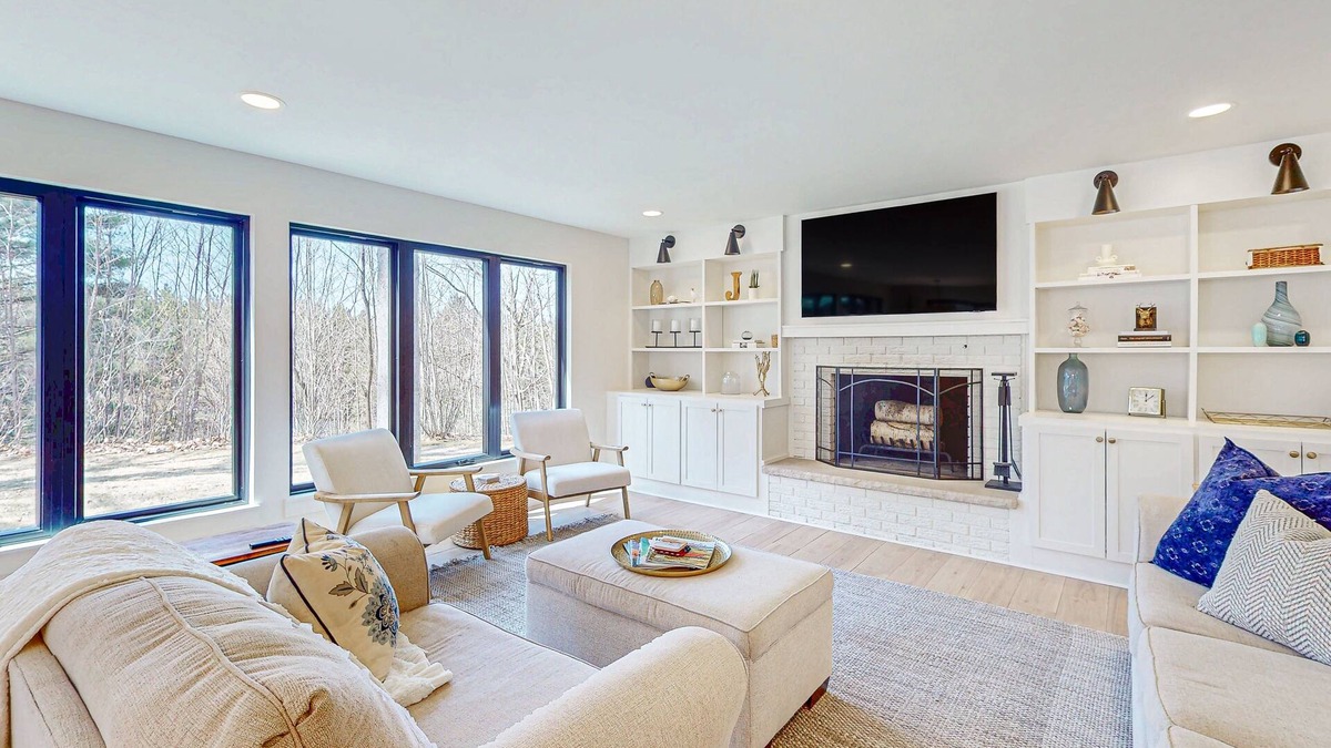 Bellaire House | Modern Home in the woods w/a large patio, gas grill, & near the lake