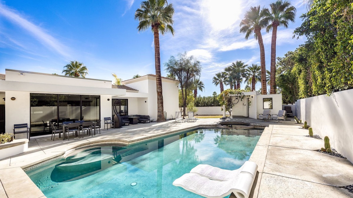 Old Las Palmas House | Modern Home with Heated Pool and Hot Tub! Dog Friendly! Firepit! Grill!