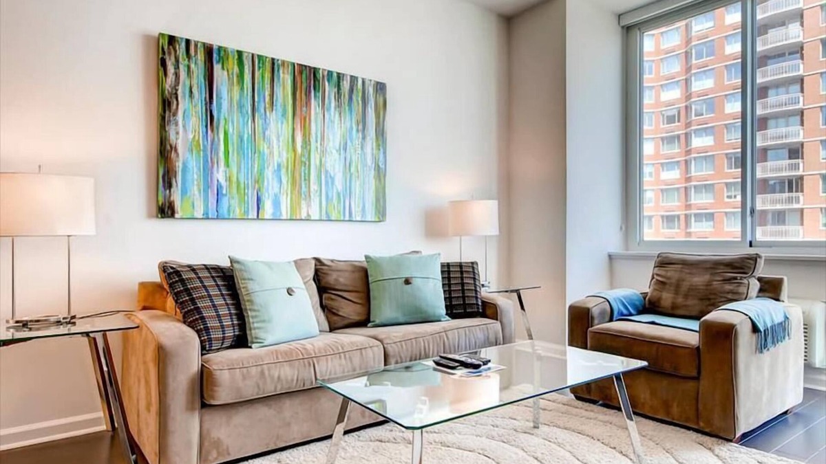 Hudson Exchange Apartment | Modern Jersey City 1BR | Work Desk + Wi-Fi | by GLS