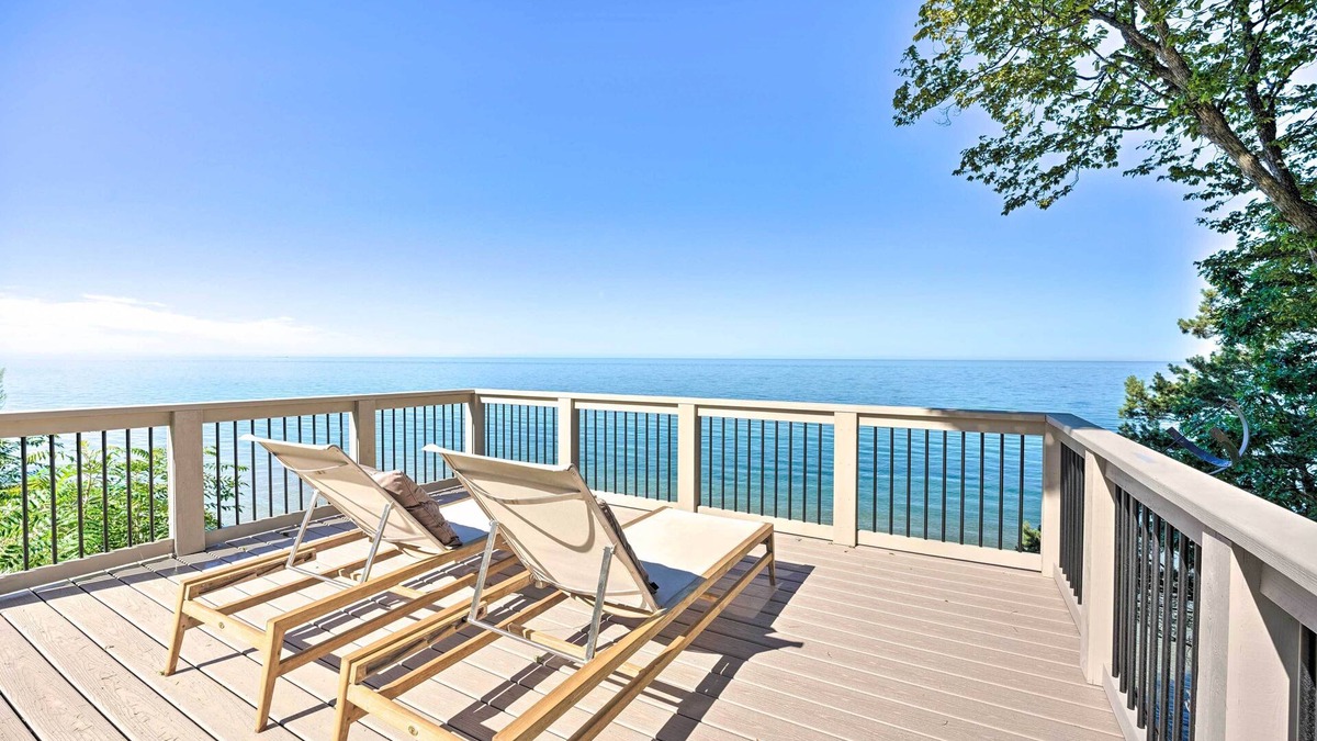 Holland House | Modern Lake Michigan Home with 3 Lakefront Decks!
