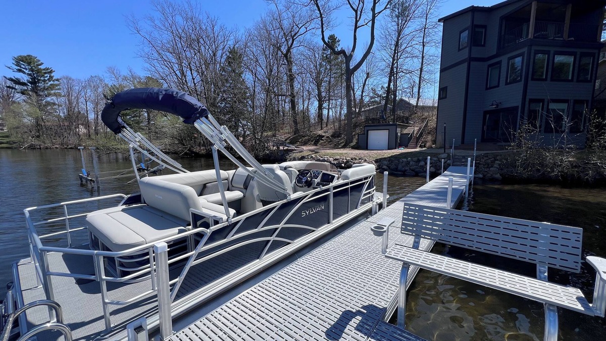 Turtle Lake House | Modern lakefront home. New dock with optional pontoon rental