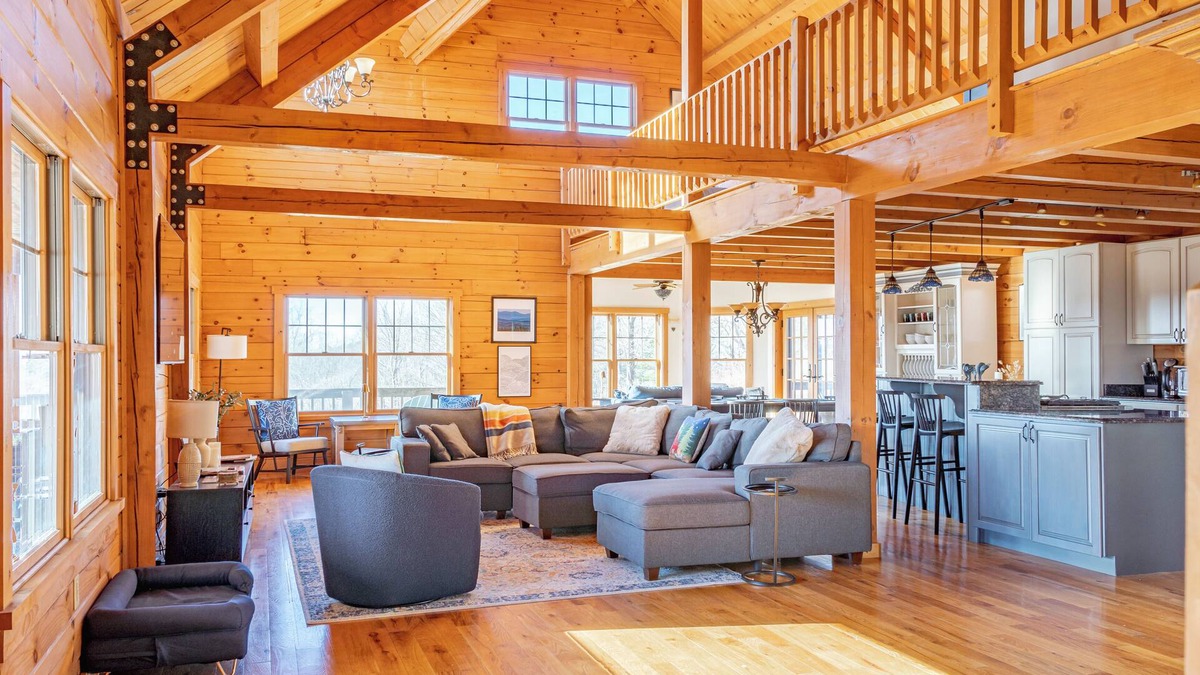 Chatham House | Modern Log Chalet - 10 acres, views, and a pond!