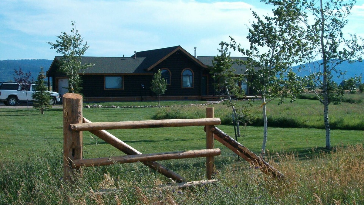 Victor House | Modern log home with a view of the Tetons!