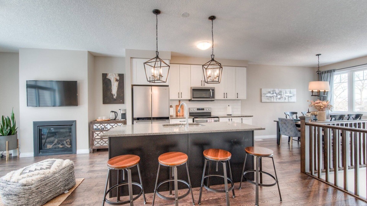 Rosemount House | modern master bedroom with private bathroom