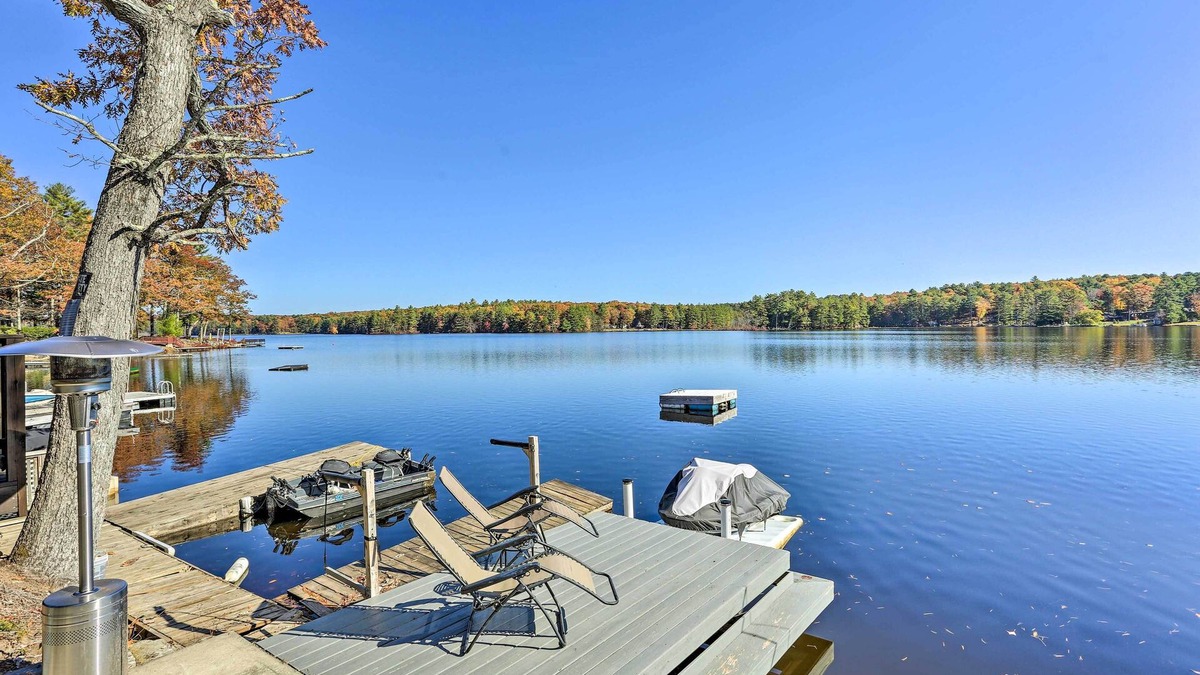 Town of Lumberland Apartment | Modern Mohican Lake Abode w/Fire Pit & Views