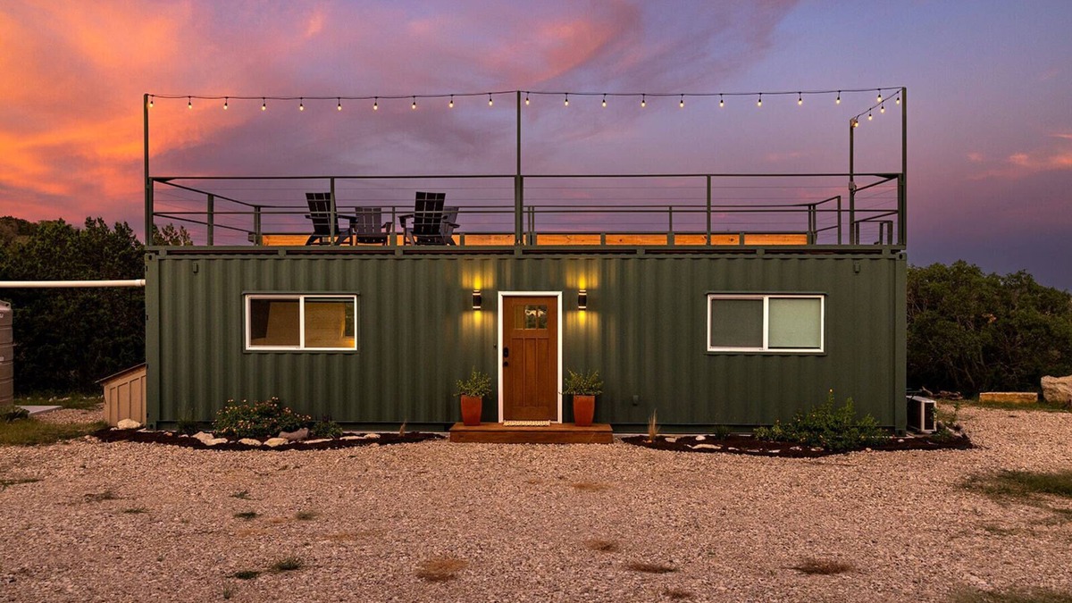 Center Point House | Modern, pet friendly shipping container home in charming Texas Hill Country