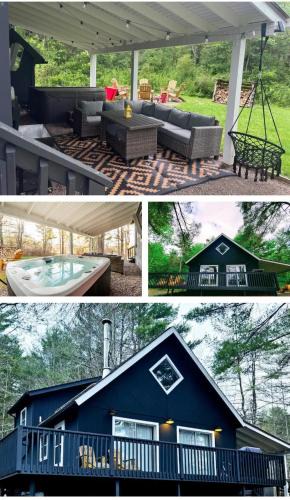 Gilboa Ski Chalet | Modern Pine Tree Chalet with HOT TUB, Outdoor TV, VIEWS, Games & POOL 5 mins away!