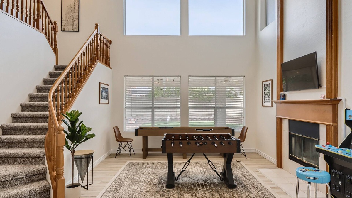 Arrowhead Shores House | Modern Spacious Desert Getaway w/Hot Tub & Game Room
