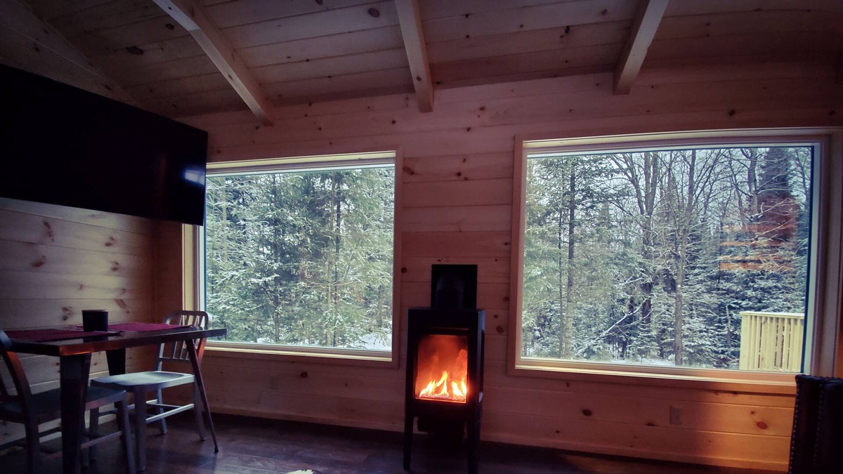 Whippleville Cabin | Modern Tiny Home Cabin Deux w./ Hot Tub next to Titus Mtn Ski & Malone