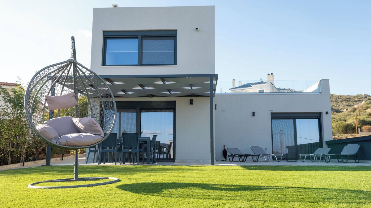 Kymi-Aliveri House | Moderne Villa mit Meerblick Große Terrasse Großer Balkon Neubau 500m vom Strand