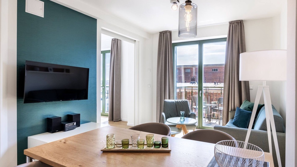 Wismar Apartment | Modernes Apartment mit Balkon und Saunanutzung in Erstklassiger Hafenlage