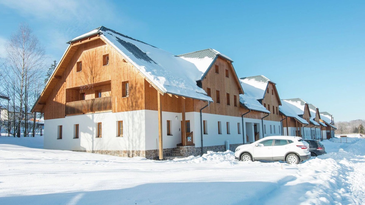 Nove Chalupy Apartment | Modish Apartment with Terrace, Garden Furniture, Heating