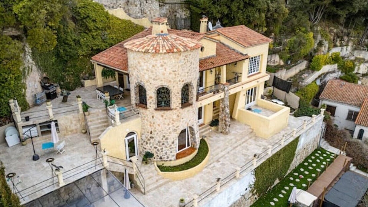 La Turbie Villa | Monaco La Turbie Birds Eye View Villa on Hills of Monaco - Golf Club Monaco near