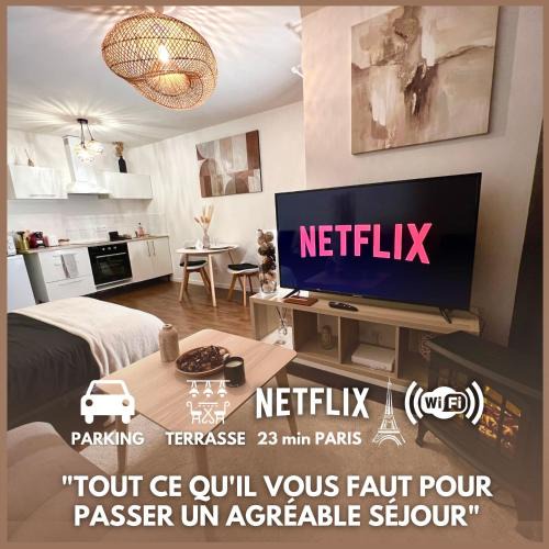 Argenteuil Apartment | "MoonLighT" Gare à 10min de PARIS, WIFI, TERRASSE , PARKING