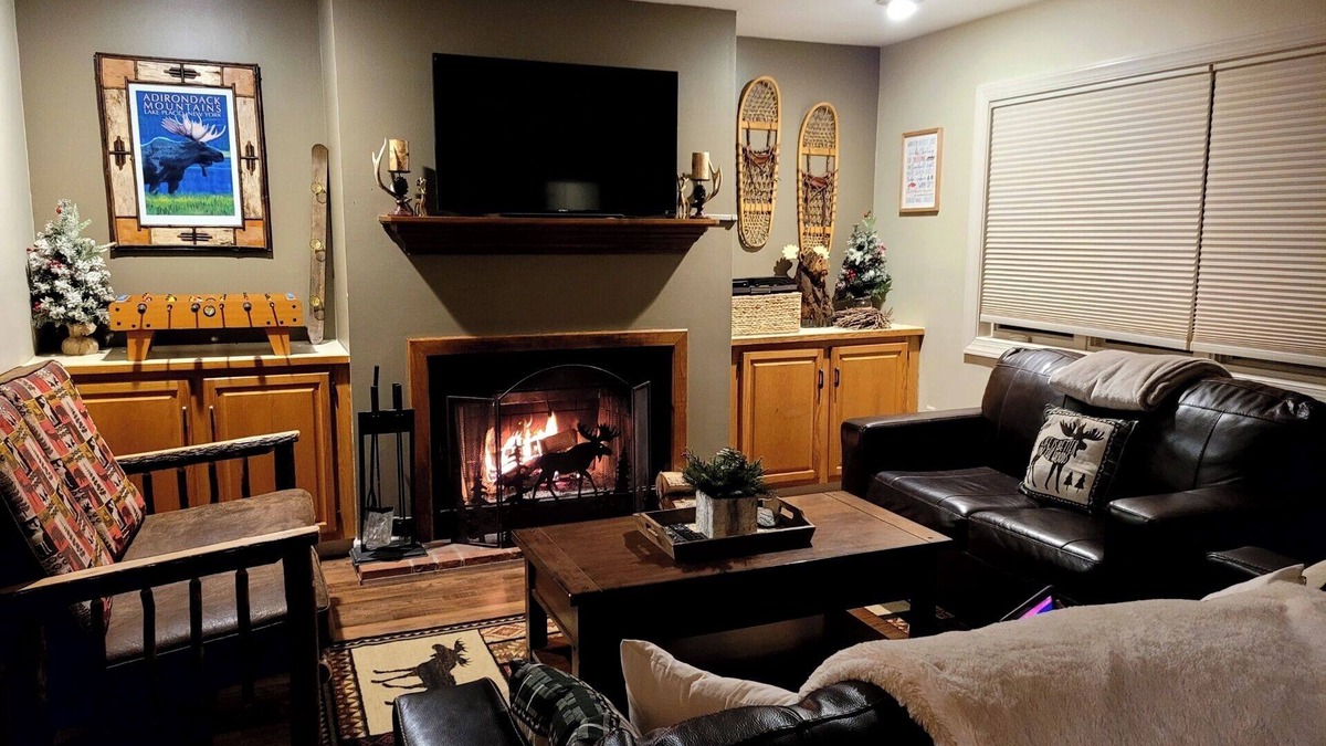 Lake Placid House | Moose Tracks: a gorgeous two bedroom townhouse, sleeps 6-8, AC, in town!.