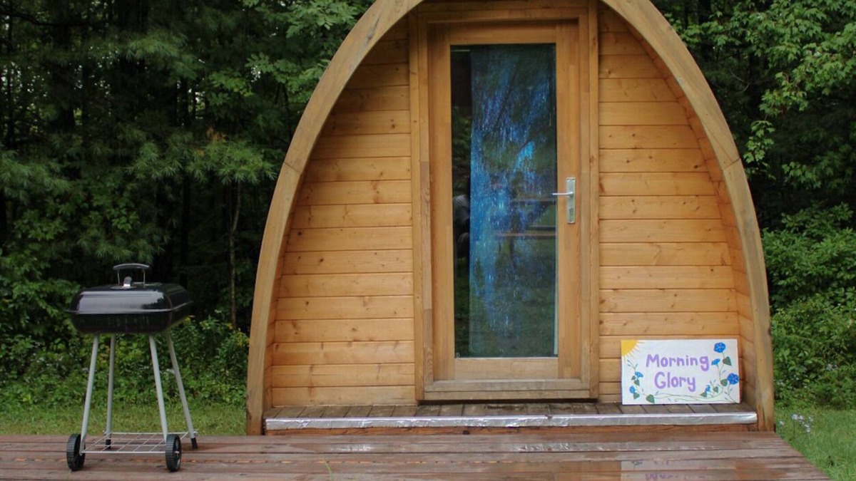 Etna House | Morning Glory Camping Pod for 2 in Woodland Campground