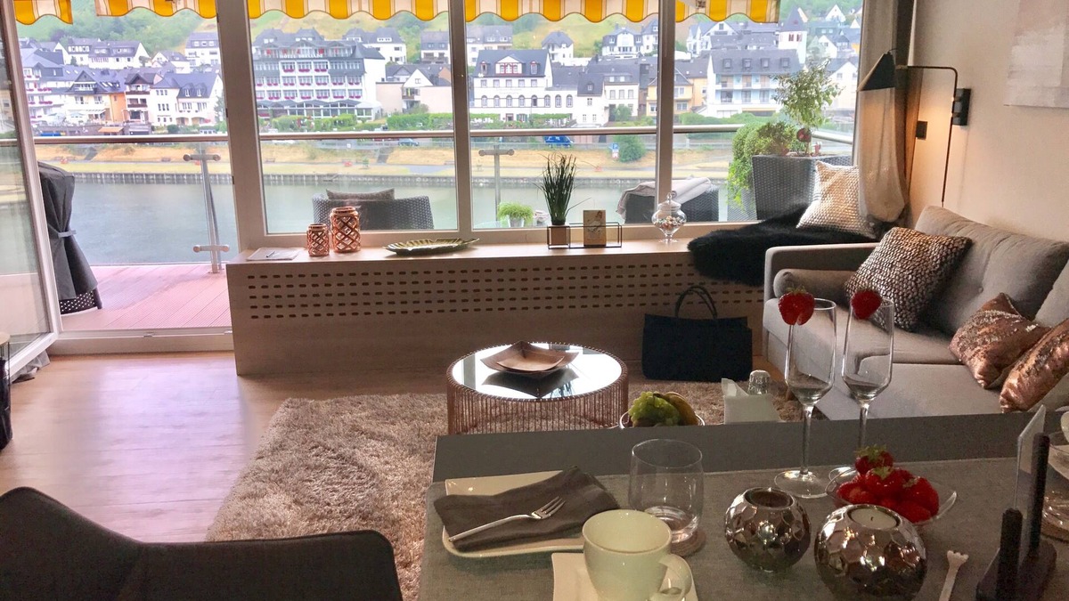 Cochem Apartment | Moselapart 2 - exclusive penthouse with balcony and view of the Moselle