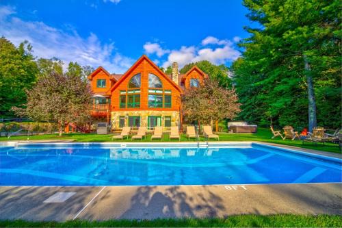 Wilmington House | Most Luxury 7000 Sq ft Log Estate with Pool Hot Tub Sauna
