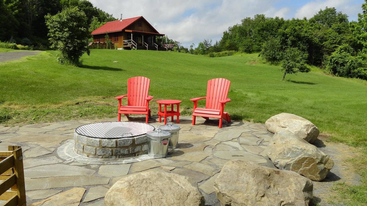 Town of Hebron Cabin | Mountain Cabin Hebron, NY, 56 ac. 360 deg. views, outdoor year-round hot tub.