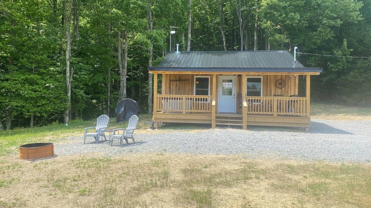 Rock Cave Cabin | Mountain Meadow Cabin with hot tub, beautiful view, WiFi!, secluded and peaceful