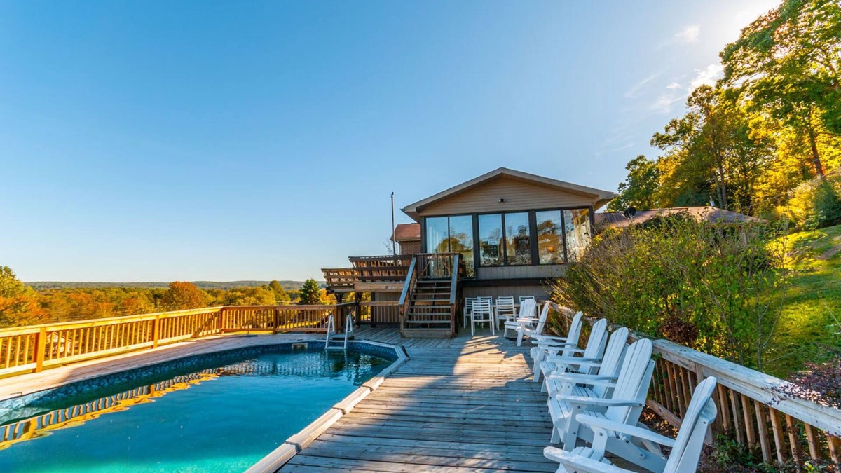 Farmington Cabin | Mountain View Lodge | 9BR, 3BA, Pool, Hot Tub, Amazing Views!