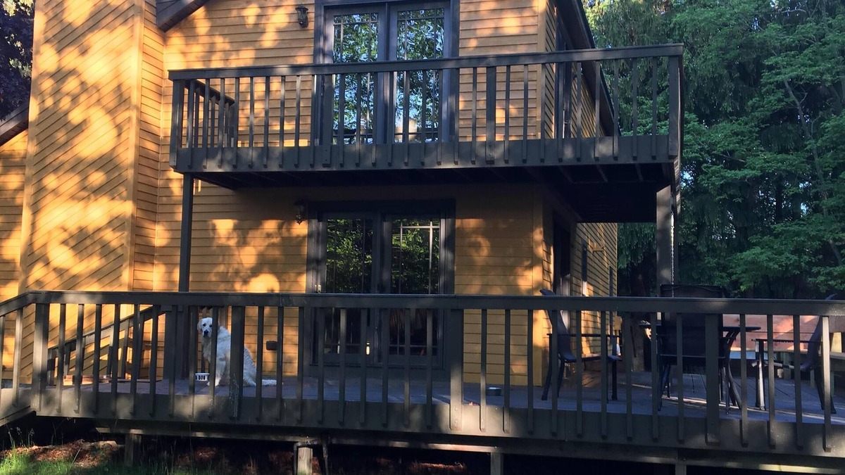 Manistee House | Multi- family home, 3 levels of living space, King size beds.