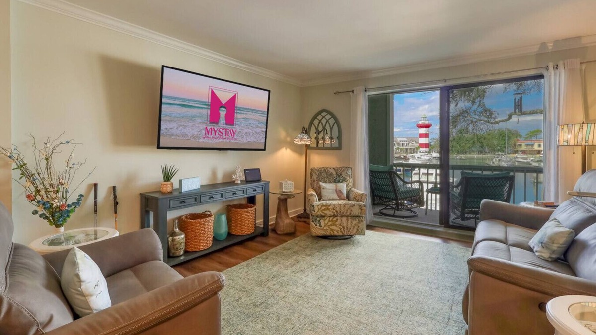 Harbour Town Condo | MyStay at 1029 Caravel Ct | Harbour Town Villa with Lighthouse Views and Pool!
